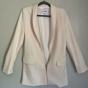 WORN ONCE: Oversized off-white blazer; Size-Small, Brand-Fashionnova